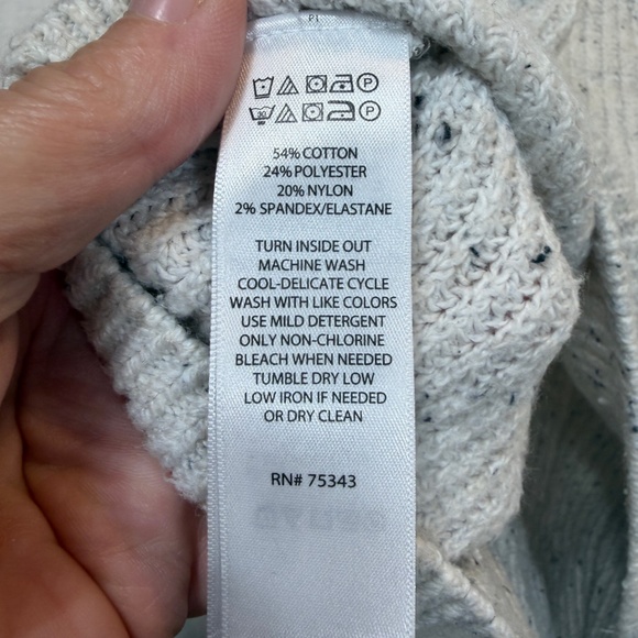 Jessica Simpson Sweater Womens Size Small Cream Turtleneck Cabincore Cozy - Picture 6 of 10